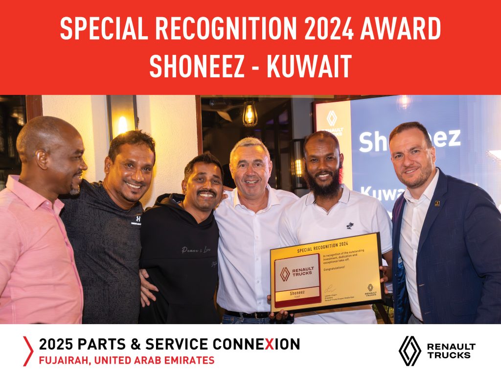 Renault Trucks GME 2025 Parts & Service Seminar Special Recognition award_Shoneez